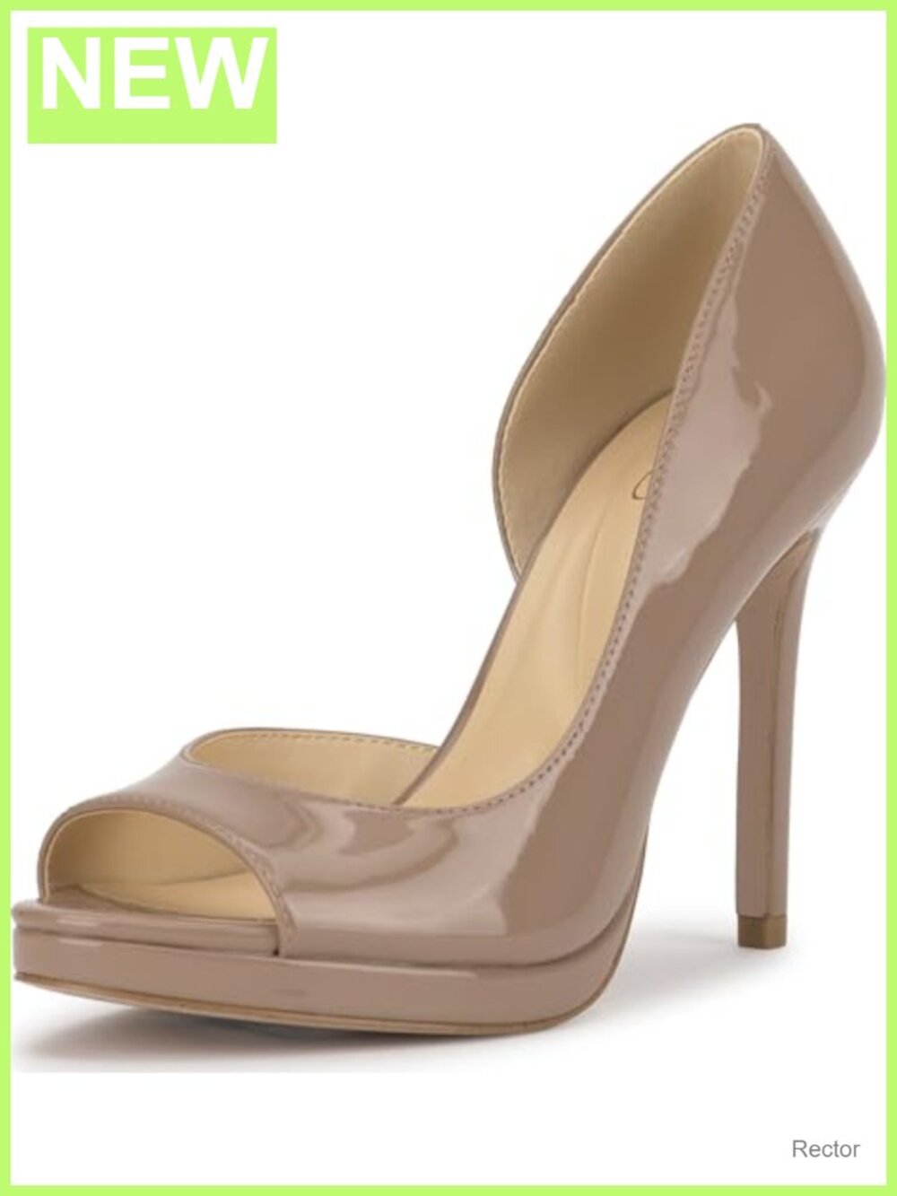 Peep Toe Stiletto Pump Faux Leather 4.2" Heel Business Casual Heel